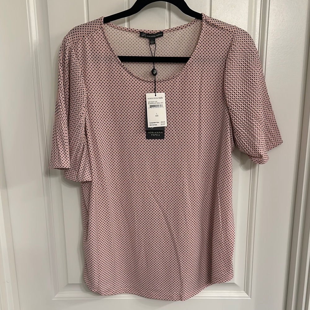 Adrianna Papell Pink Patterned Women's Top
